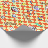 Budgieのオウムパターン ラッピングペーパー (角)