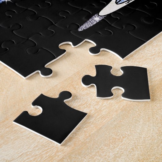 Budgieのセキセイインコのグリッター ジグソーパズル (側面)