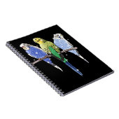 Budgieのセキセイインコのグリッター ノートブック (右側)