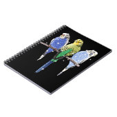 Budgieのセキセイインコのグリッター ノートブック (左側)