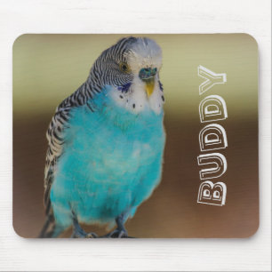 Budgieのパーソナライズで青いマウスパッド マウスパッド