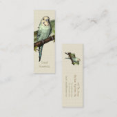 Budgieの青い細いしおり スキニー名刺 (正面/裏面)