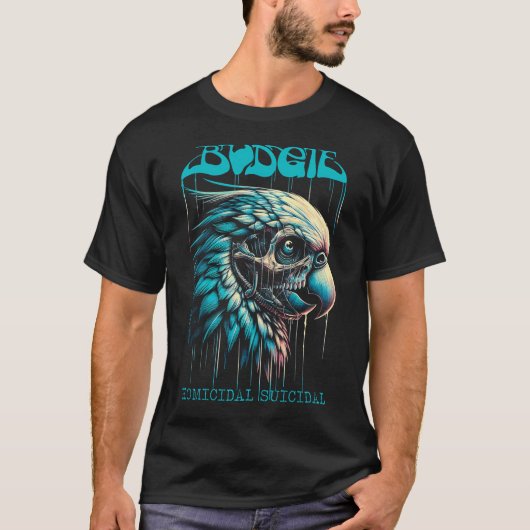 Budgie バンド Homicidal Suicidal Tシャツ (正面)