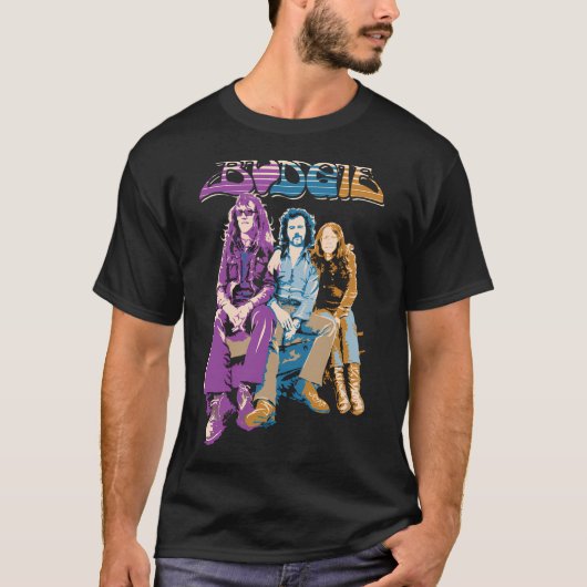 Budgie Bandの特別な色 Tシャツ (正面)