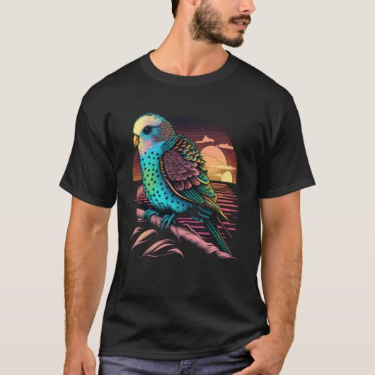 Budgie Beach Budgerigar Parakeet Bird Summer  2 Tシャツ (正面)
