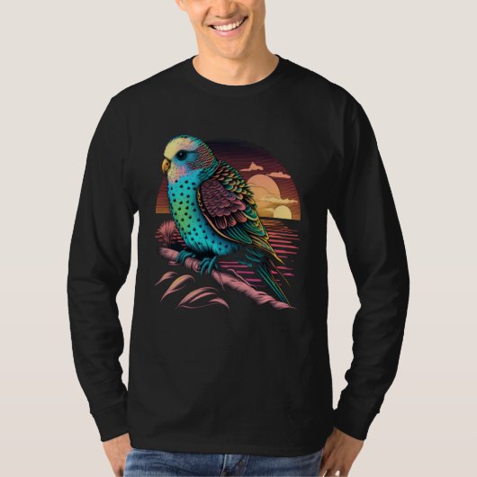 Budgie Beach Budgerigar Parakeet Bird Summer  2 Tシャツ (正面)