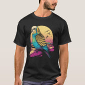 Budgie Beach Budgerigar Parakeet Bird Summer Tシャツ (正面)