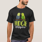 Budgie Bird Budgerigar Parakeet Cage Tシャツ (正面)