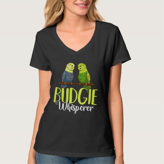Budgie Bird Budgerigar Parakeet Cage Tシャツ (正面)