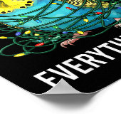 Budgie Bird Christmas I'm Fine Everything Is Fine ポスター (角)