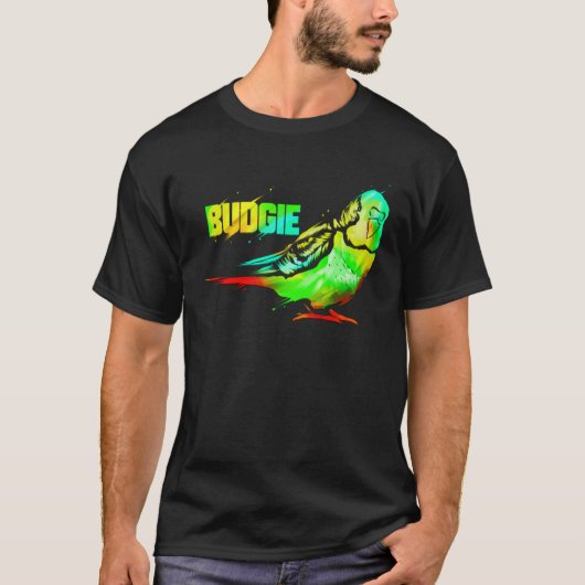 Budgie Bird Color Artwork Budgerigar Parakeet Tシャツ (正面)
