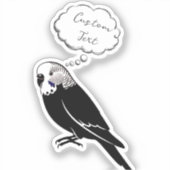 Budgie Brainstorm: Paraketノートパソパーソナライズされたコン シール (正面)