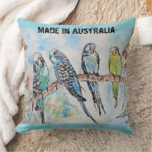 Budgie Budgerigar Bird Made In Australia T Shirt クッション (ブランケット)