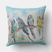 Budgie Budgerigar Bird Made In Australia T Shirt クッション (裏面)