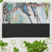 Budgie Budgerigar Bird Made In Melbourne Birds キッチンタオル (折り畳み)