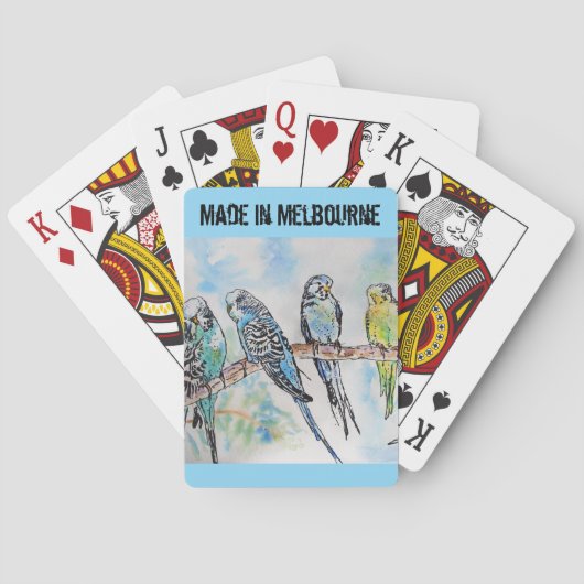 Budgie Budgerigar Bird Made In Melbourne Birds トランプ (裏面)