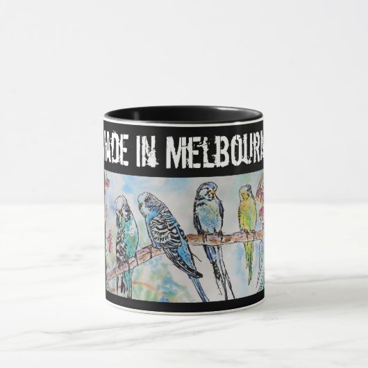 Budgie Budgerigar Bird Made In Melbourne Birds マグカップ (中央)