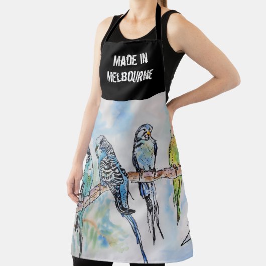 Budgie Budgerigar Birs Made In Melbourne エプロン (インサイチュ)