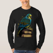 Budgie Budgerigar Book Parakeet Bird Bookworm Read Tシャツ (正面)