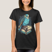 Budgie Budgerigar Book Parakeet Bird Bookworm Read Tシャツ (正面)
