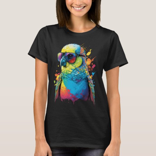 Budgie Budgerigar Parakeet Bird  4 Tシャツ (正面)