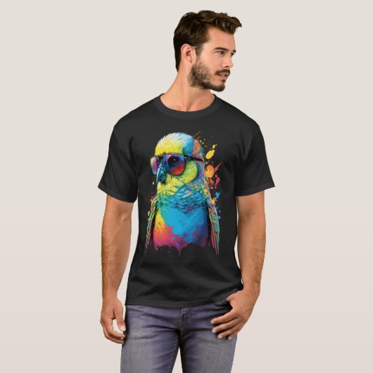 Budgie Budgerigar Parakeet Bird  4 Tシャツ (正面フル)