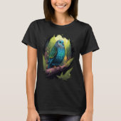 Budgie Budgerigar Parakeet Bird Nature Birdwatchin Tシャツ (正面)