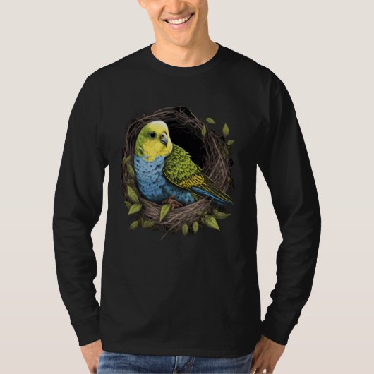 Budgie Budgerigar Parakeet Bird Nest  2 Tシャツ (正面)