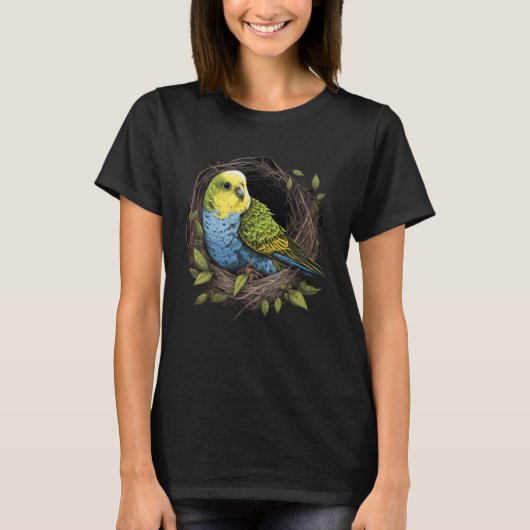 Budgie Budgerigar Parakeet Bird Nest  2 Tシャツ (正面)