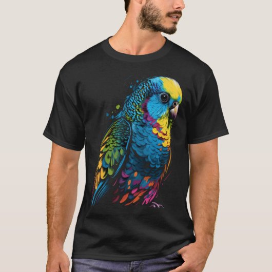 Budgie Budgerigar Parakeet Pet Bird Owner Pop  3 Tシャツ (正面)