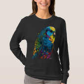 Budgie Budgerigar Parakeet Pet Bird Owner Pop  3 Tシャツ (正面)