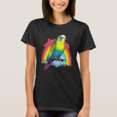 Budgie Budgies Birds Rainbow Budgerigar Parakeet   Tシャツ (正面)