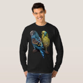 Budgie Budgies Budgerigar Parakeet Birds Birdwatch Tシャツ (正面フル)