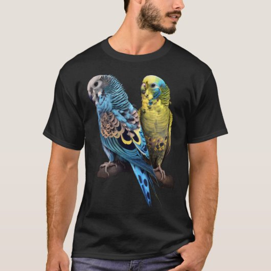Budgie Budgies Budgerigar Parakeet Birds Birdwatch Tシャツ (正面)