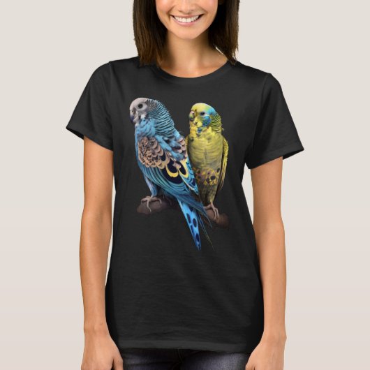 Budgie Budgies Budgerigar Parakeet Birds Birdwatch Tシャツ (正面)