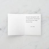 Budgie Couple Custom Valentines or Anniversary  カード (内部)