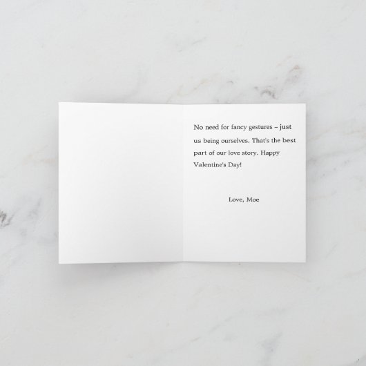 Budgie Couple Custom Valentines or Anniversary  カード (内部)