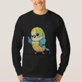 Budgie Dabbing Budgerigar Parakeet Bird Dab Dance Tシャツ (正面)