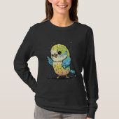 Budgie Dabbing Budgerigar Parakeet Bird Dab Dance  Tシャツ (正面)