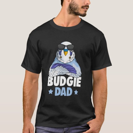 Budgie Dad Budgerigar Parakeet Tシャツ (正面)