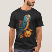 Budgie Halloween Pumpkin Budgerigar Parakeet Bird  Tシャツ (正面)