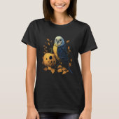 Budgie Halloween Pumpkin Budgerigar Parakeet Bird Tシャツ (正面)
