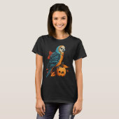 Budgie Halloween Pumpkin Budgerigar Parakeet Bird  Tシャツ (正面フル)