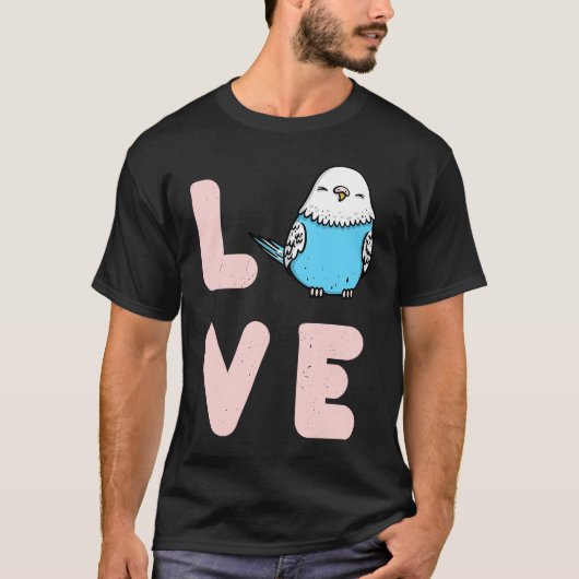 Budgie Love Valentines Day  For Budgerigar Tシャツ (正面)