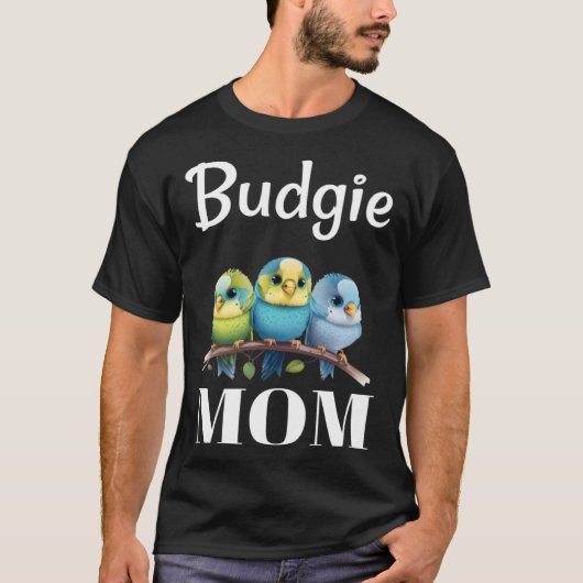 Budgie Mom Budgerigar Parakeet Bird 100 Tシャツ (正面)