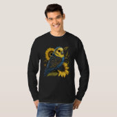Budgie Mom Budgerigar Sunflower Parakeet Bird Moth Tシャツ (正面フル)