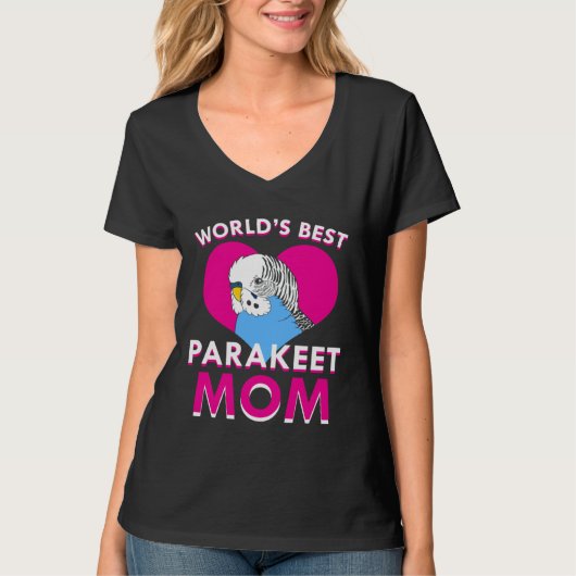 Budgie Parakeet Mom Budgerigar  1 Tシャツ (正面)