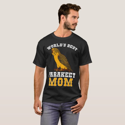 Budgie Parakeet Mom Budgerigar Tシャツ (正面フル)