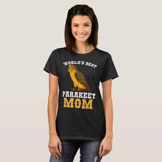 Budgie Parakeet Mom Budgerigar Tシャツ (正面フル)