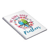 Budgie Paraketママ私の子供たちは羽を持っている ノートブック (右側)